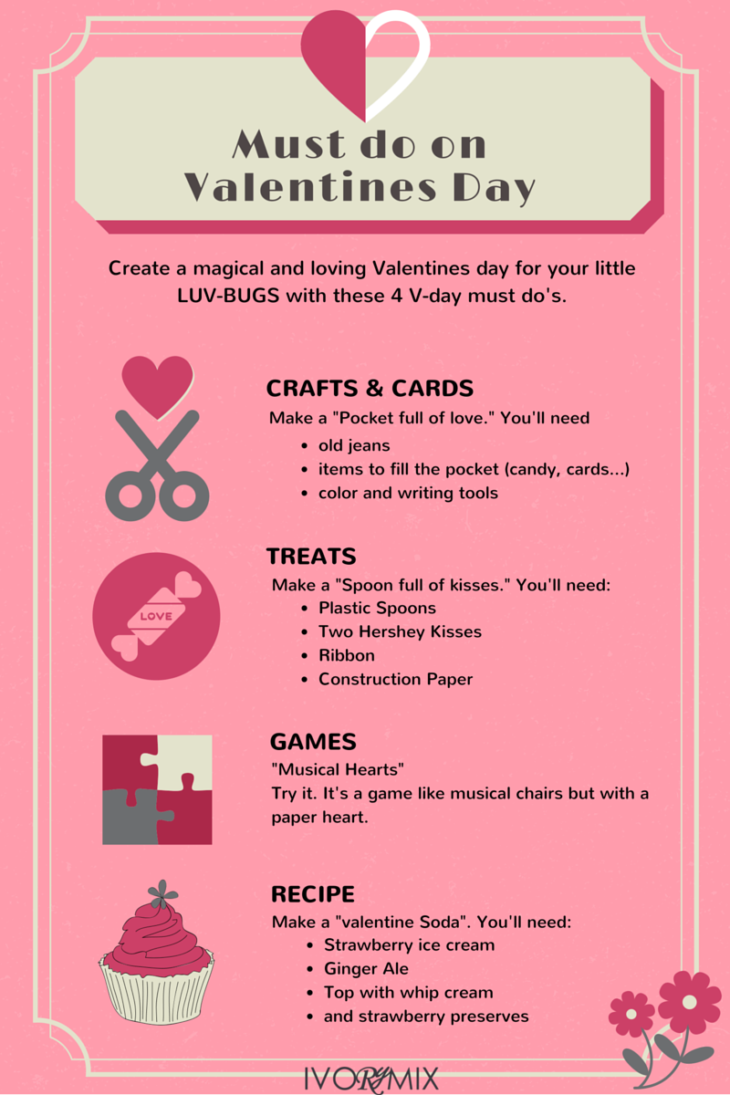 Vday must do's with your little luv-bugs