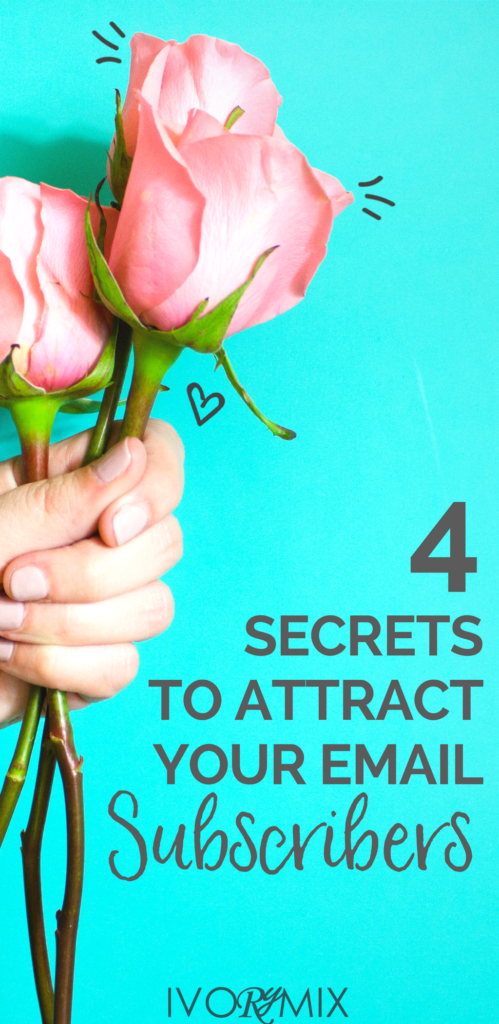 the 4 secrets to attract email list subscribers on your blog