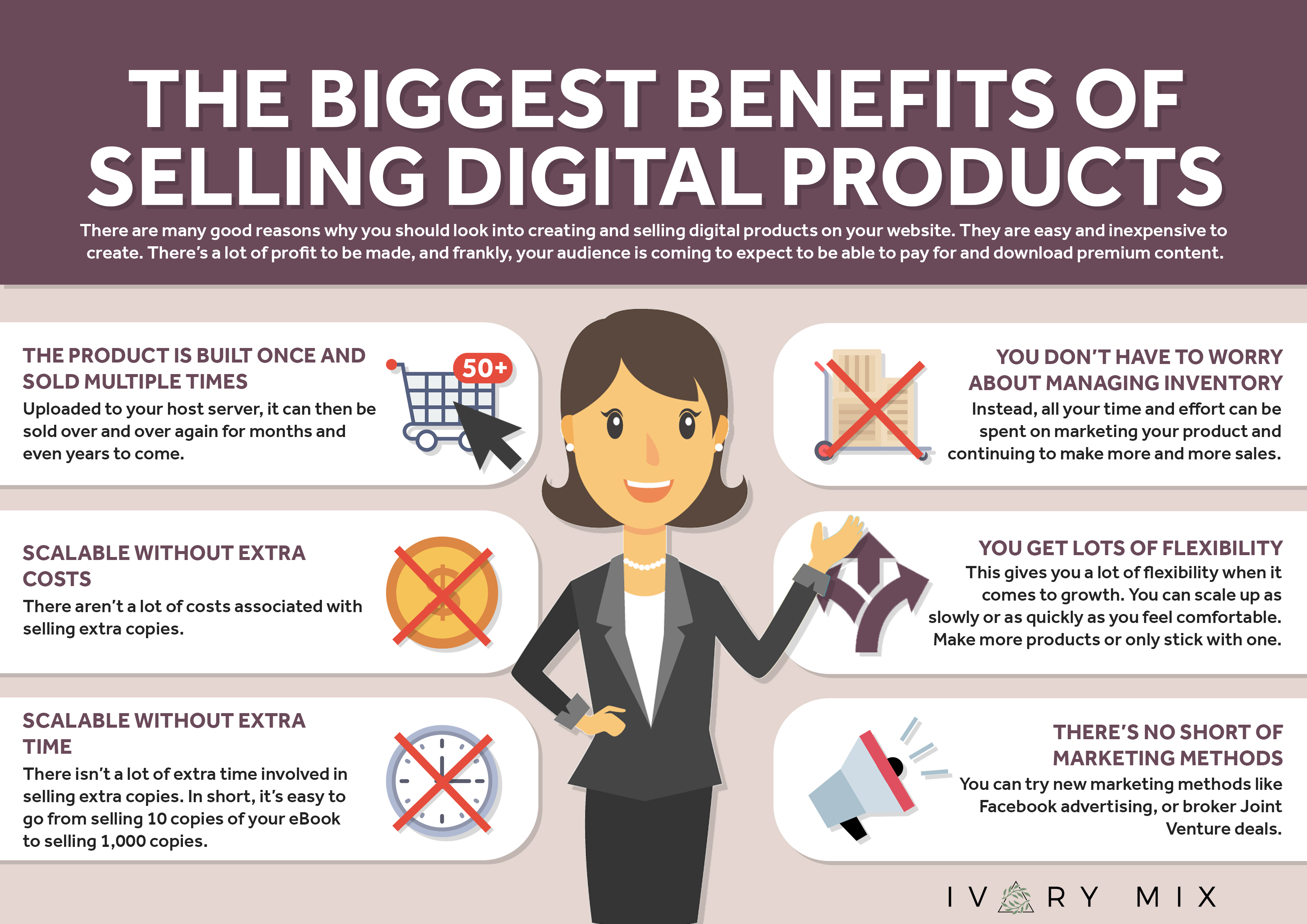 benefits of selling digital products on your blog