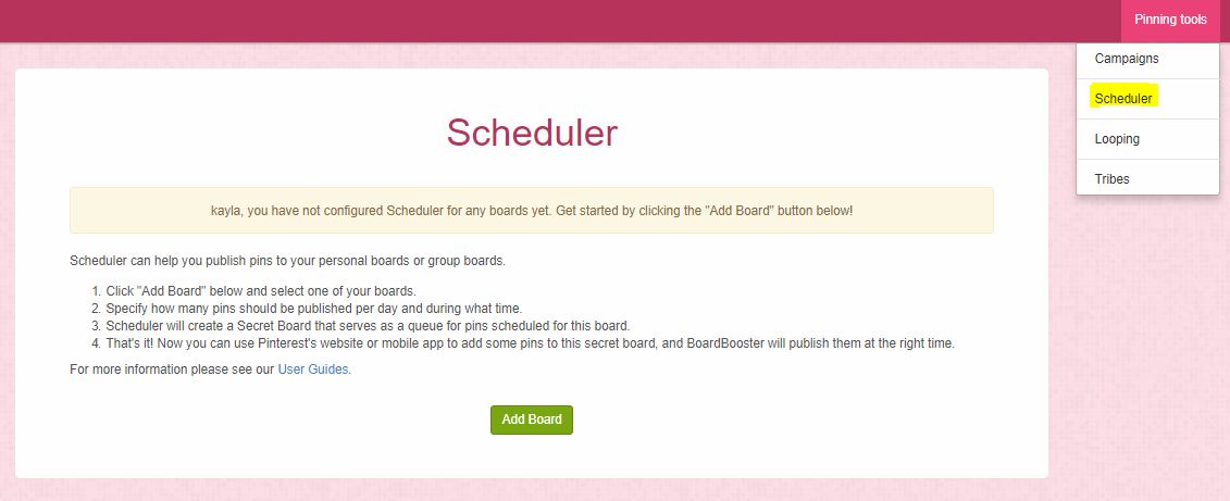 pinterest scheduler