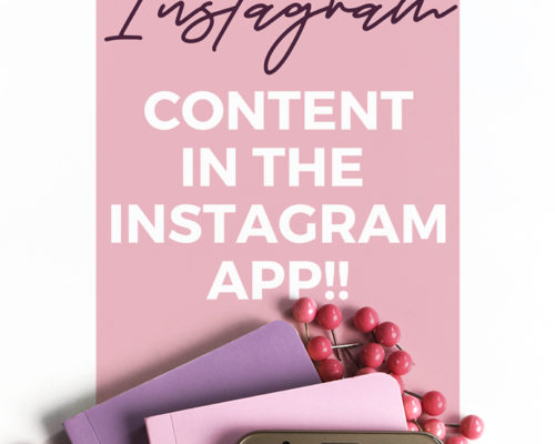 How to plan instagram content inside the instagram app