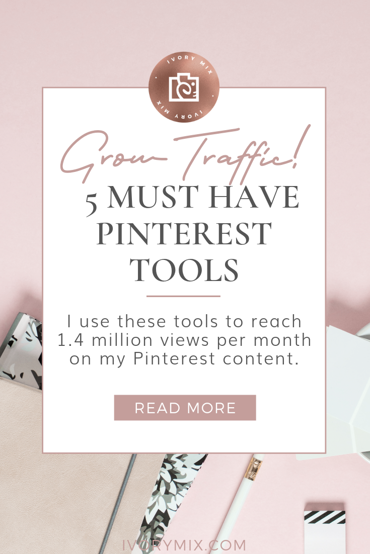 5 must have pinterest resources and tools for your pinterest growth || This is a list of the 5 tools I use that will show you how to get pinterest followers. These pinterest for bloggers tips will help you start using pinterest for business too. These aren't just pinterest tips for business marketing on pinterest but they also help you take better control of your pinterest analytics - Click to learn how to get more about getting pinterest followers for pinterest success