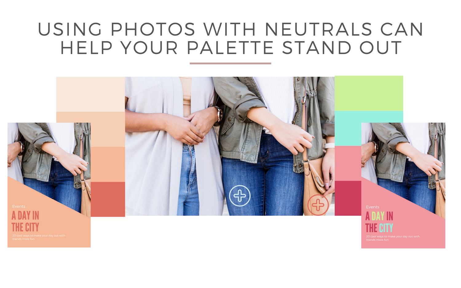 Smartest ways to use stock photos for your brand || Grab the tools and resources for pairing photos with your brand and different types of color palettes. These tips are unexpected and will totally open up your branding world!
