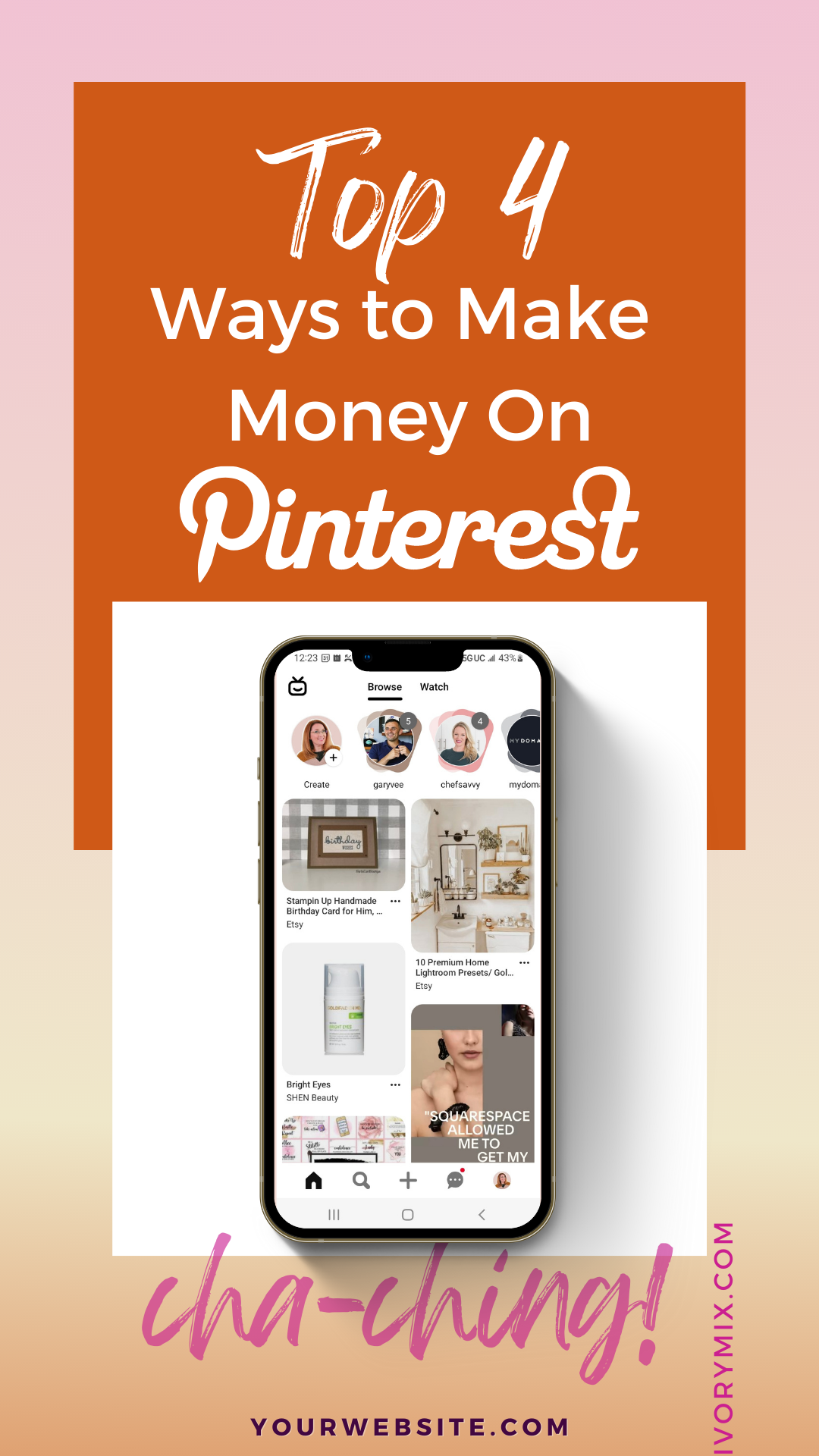 make money on pinterest 4 ways