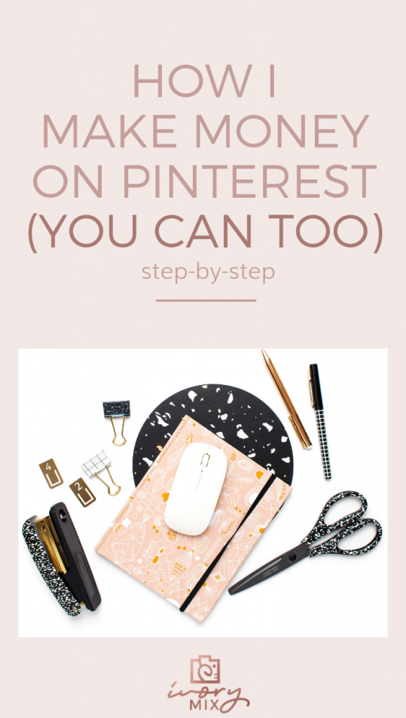 Here's how I make money on pinterest 4 different ways - you can too (even without a blog) // make money on pinterest, pinning on pinterest, selling on pinterest, learn to sell on pinterest