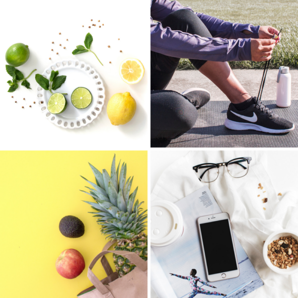 Fruits, fitness, shoes and healthy food stock photos fro Ivory Mix