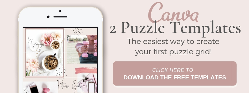 Download 2 free puzzle grid canva templates for instagram theme