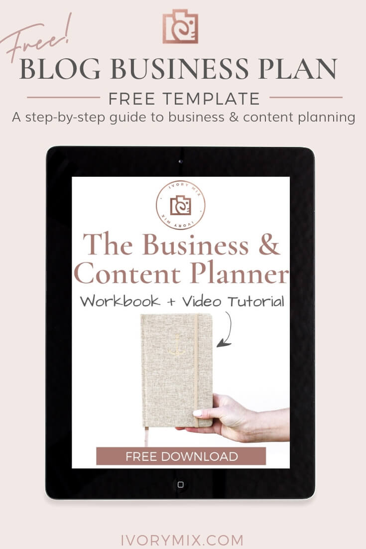 How to write a business plan for YOU, why you need to write it out on this blogging business planner. It includes a content calendar template and I show you how to use it. Free template and video walk-through. You don't need a 20 paged plan if you're not getting loans or investments. You just need all your ideas in one cohesive outline.