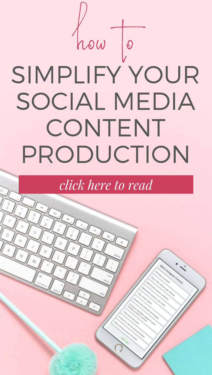 how to simplify your social media content production