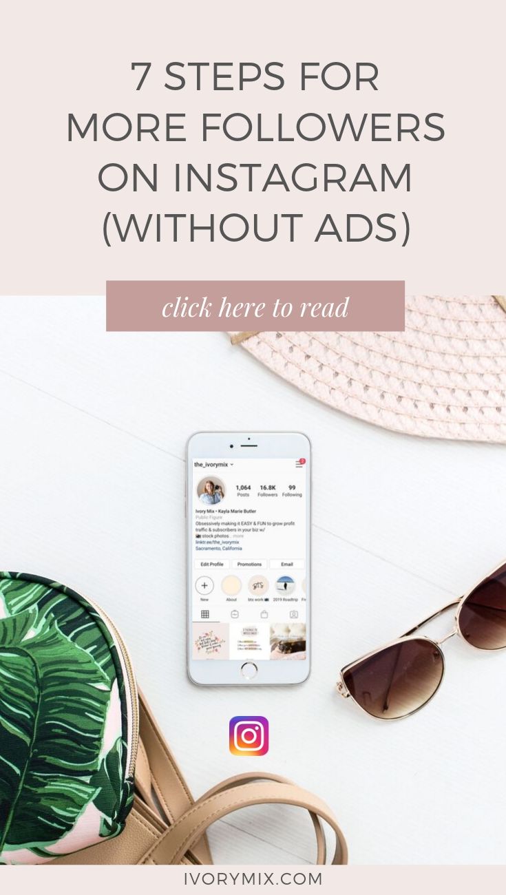 7 steps for more Instagram followers without ads