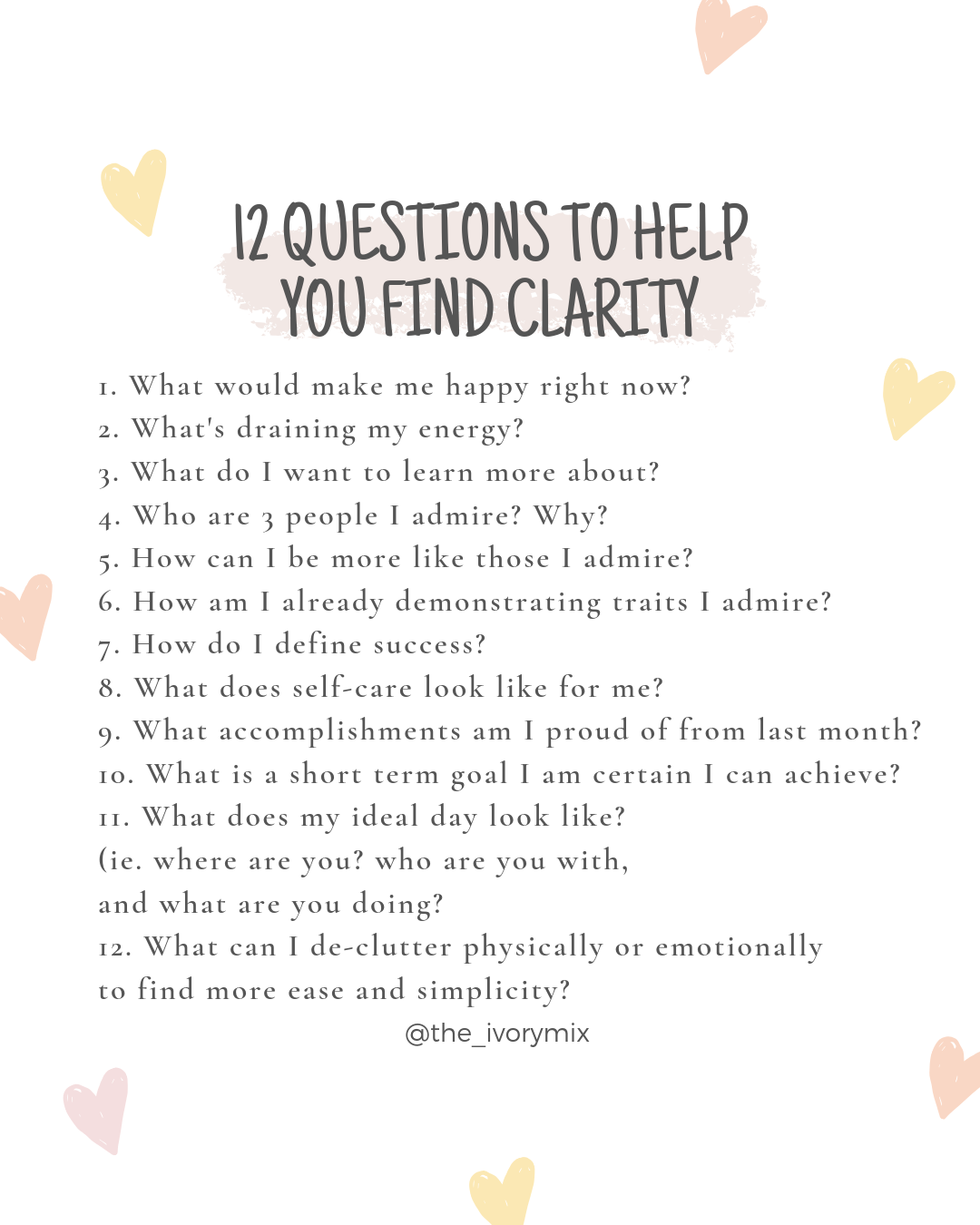 12 questions to help you find clarity