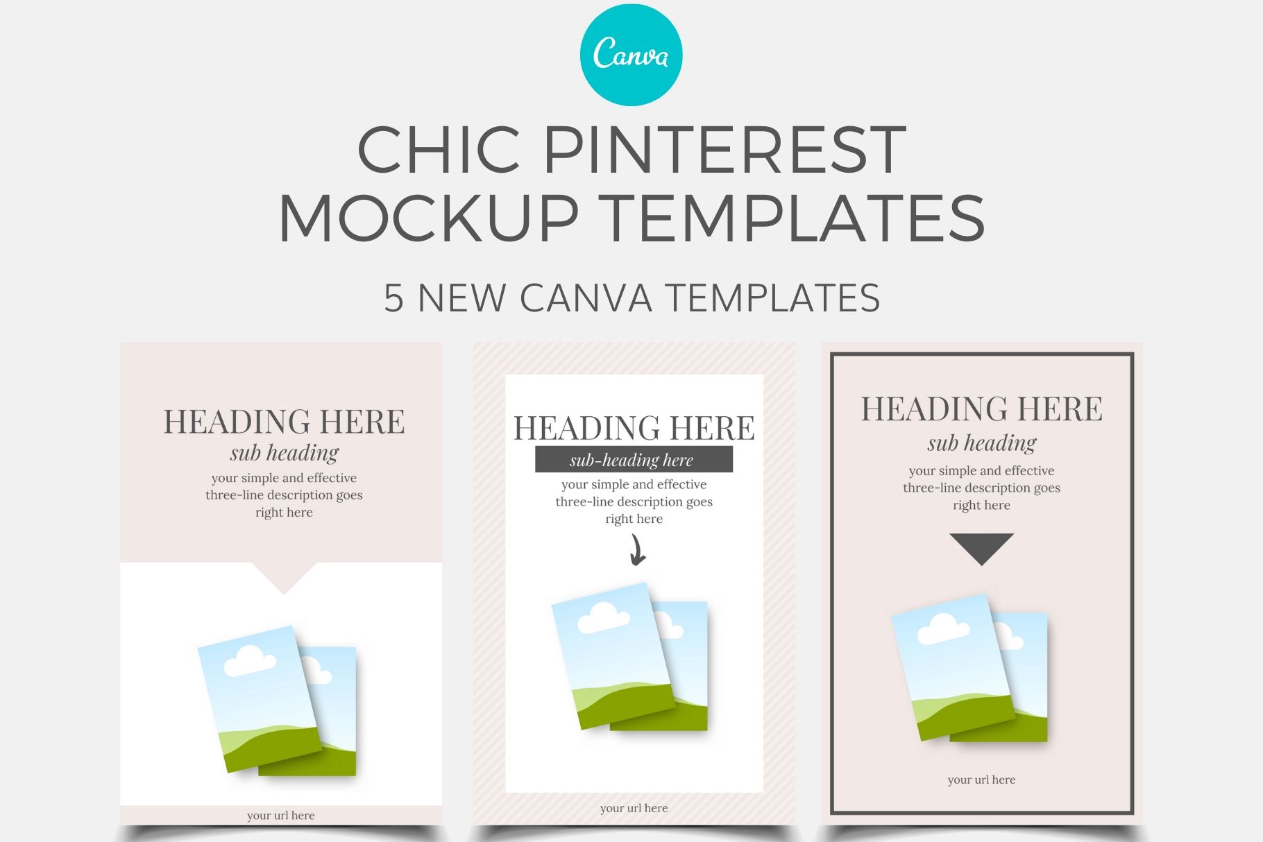 Download Chic Pinterest Canva Mockup Templates