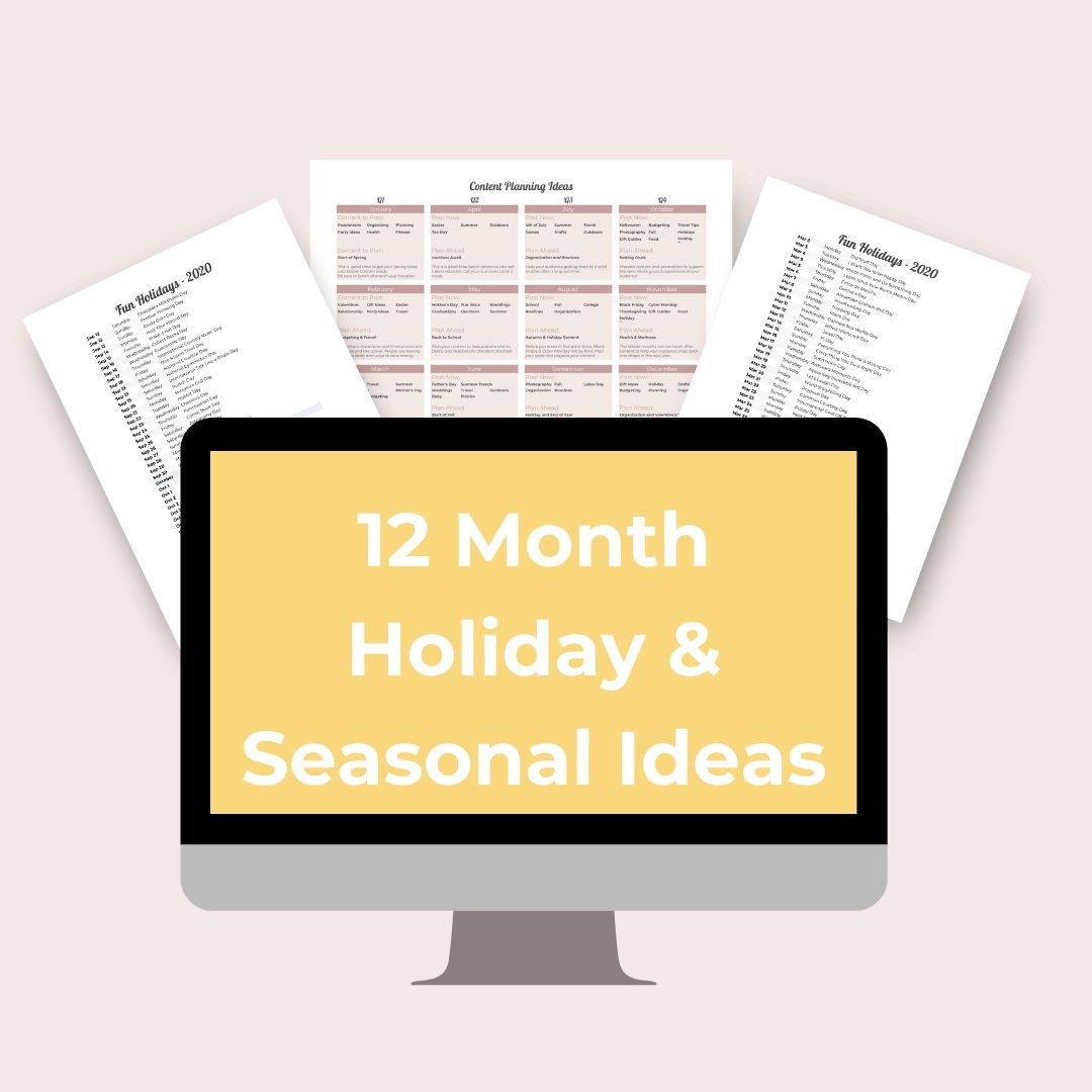 Included:  Holiday and Seasonal Ideas