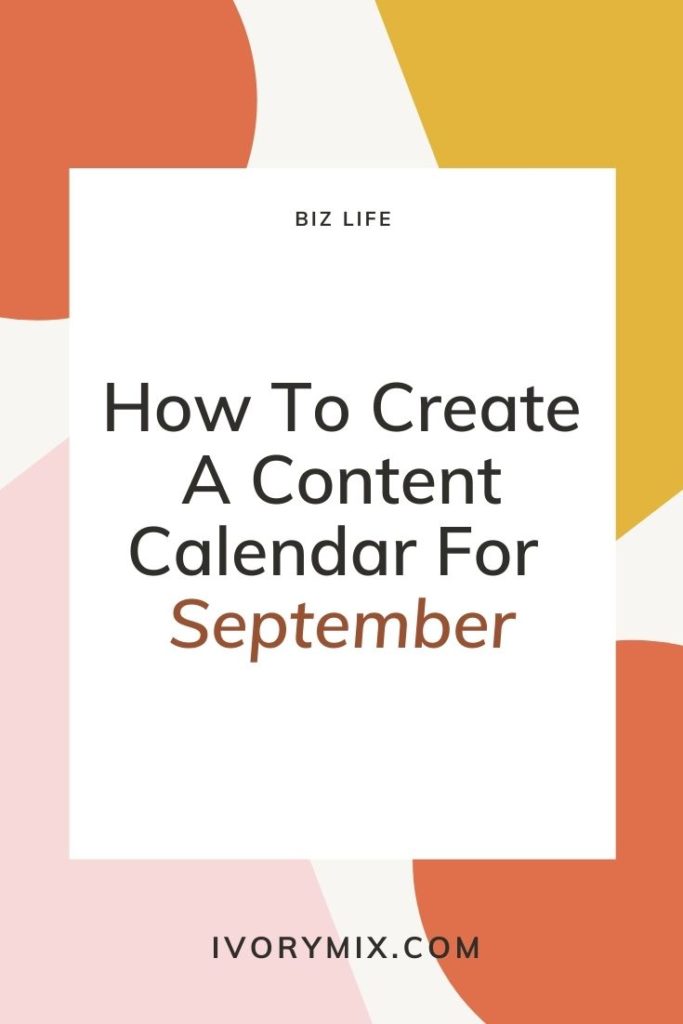 how to create a content calendar for september - cover