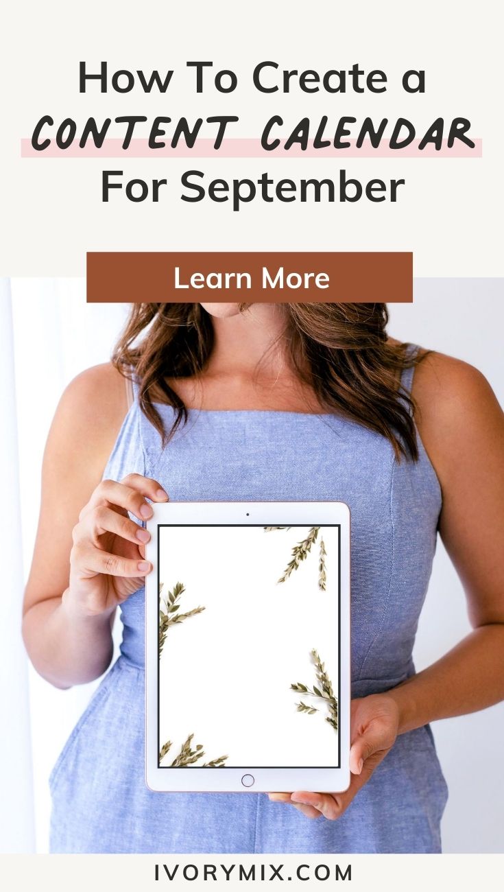 how to create a content calendar for september