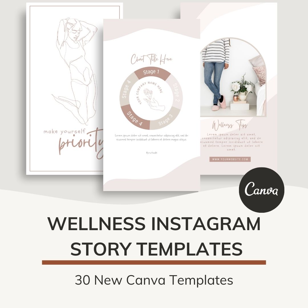 wellness instagram story templates for canva