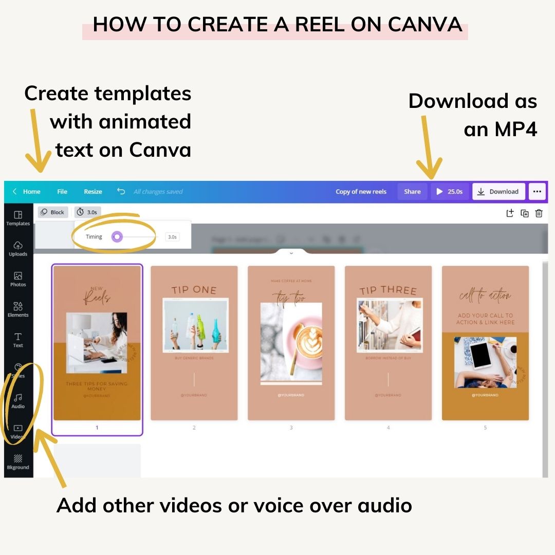 canva templates for instagram reels