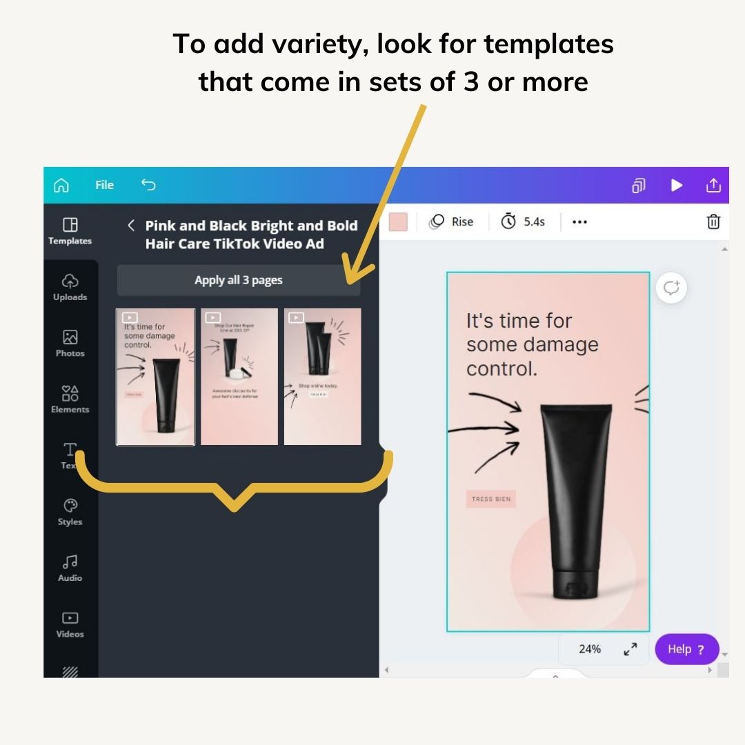 canva add subtitles to video