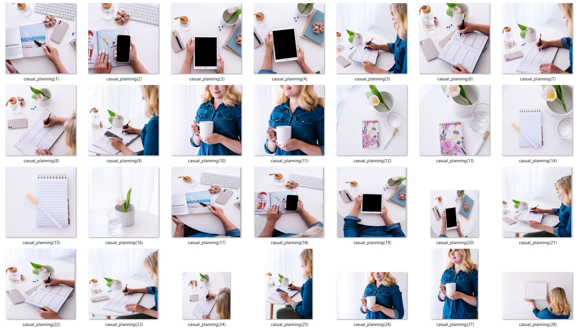 casual planning styled stock photos