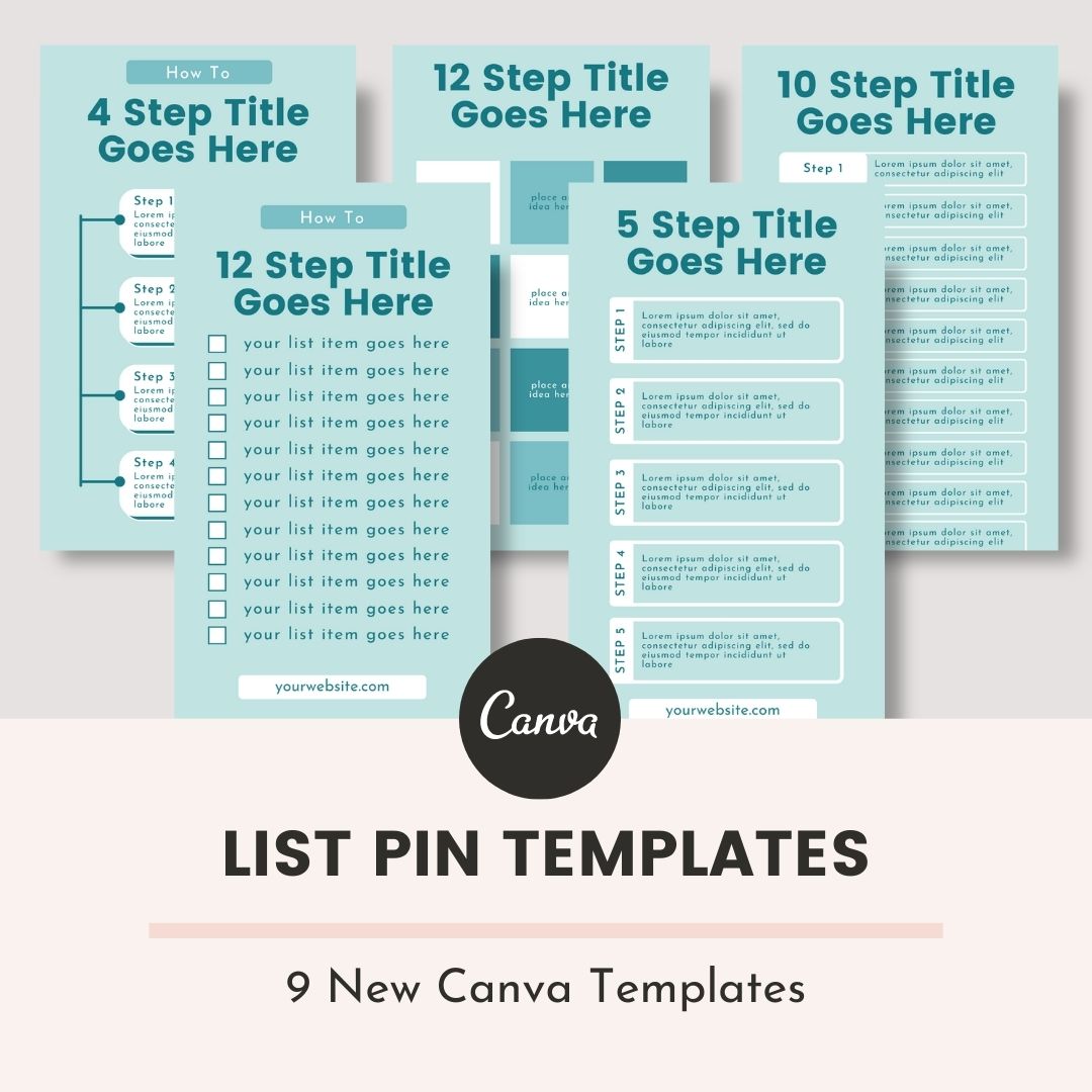 List and Chart Pinterest Canva Instagram Repurpose Any Content with Canva Templates - Ivory Mix