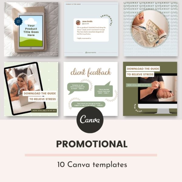 Promotional canva templates