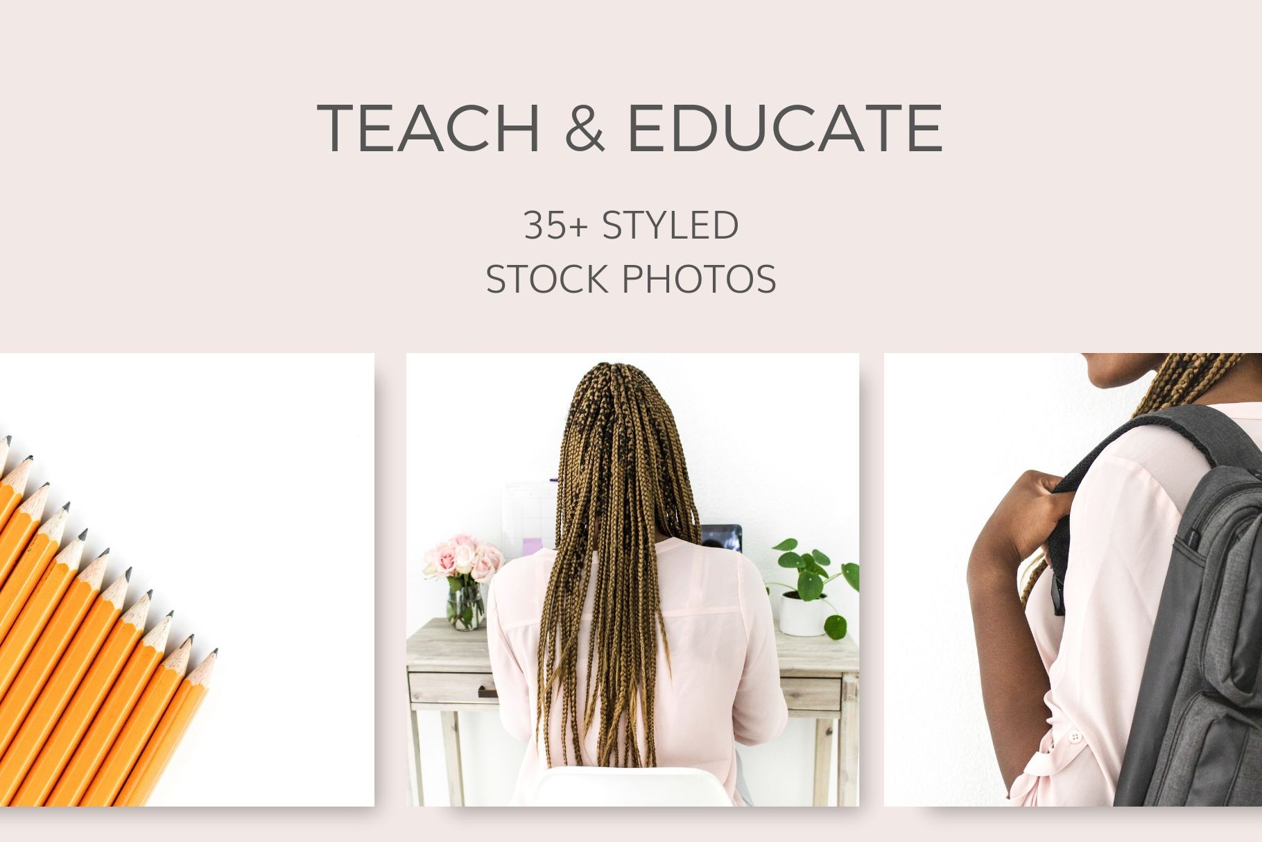 woman of color blogger business stock photos styled pictures - braids