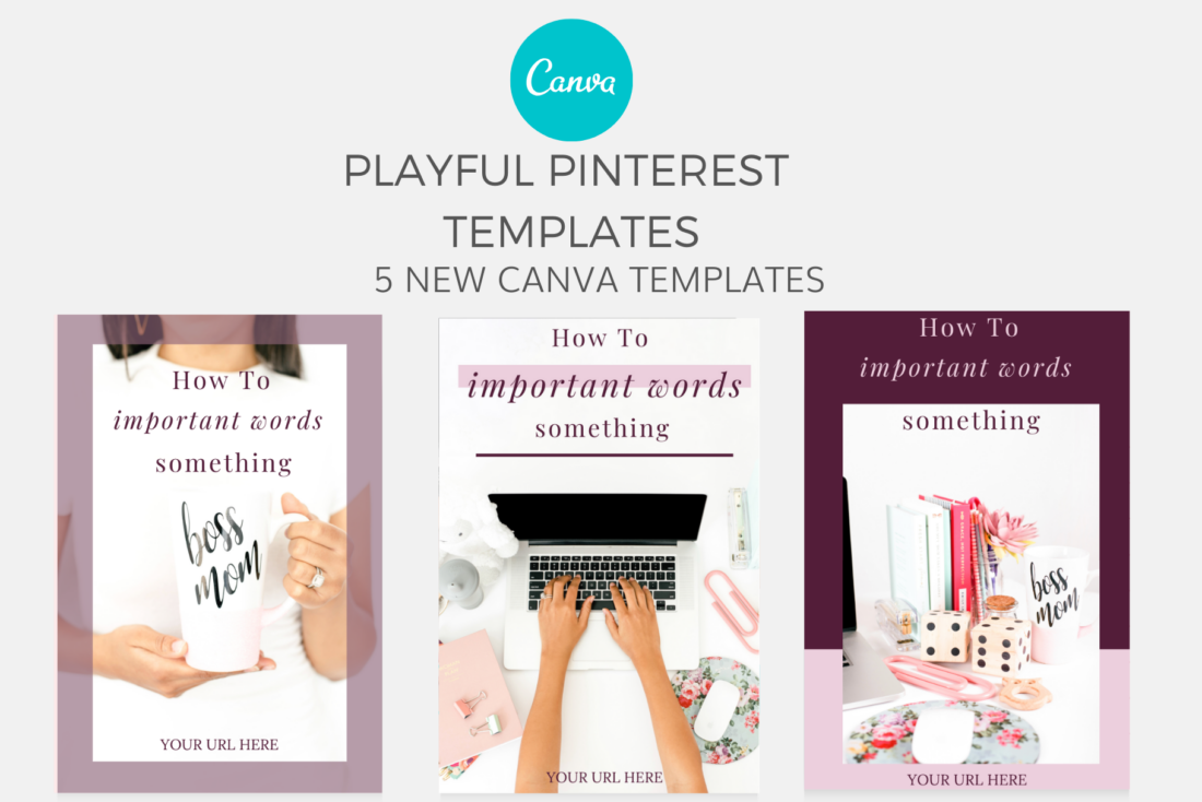 Playful Pinterest Canva Templates