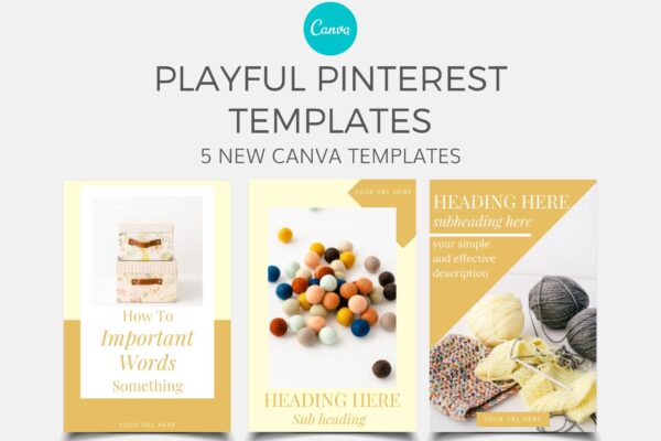 Playful Pinterest - Canva Templates Issue #13