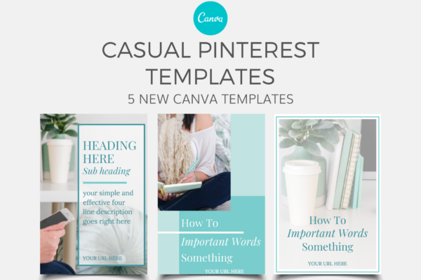 Casual Pinterest Canva Templates (Issue #12)