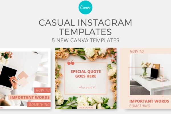 Casual Instagram Canva Templates- Issue #12