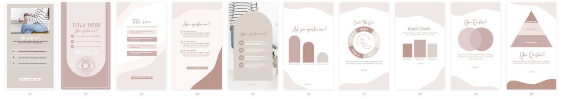 wellness instagram story templates for canva