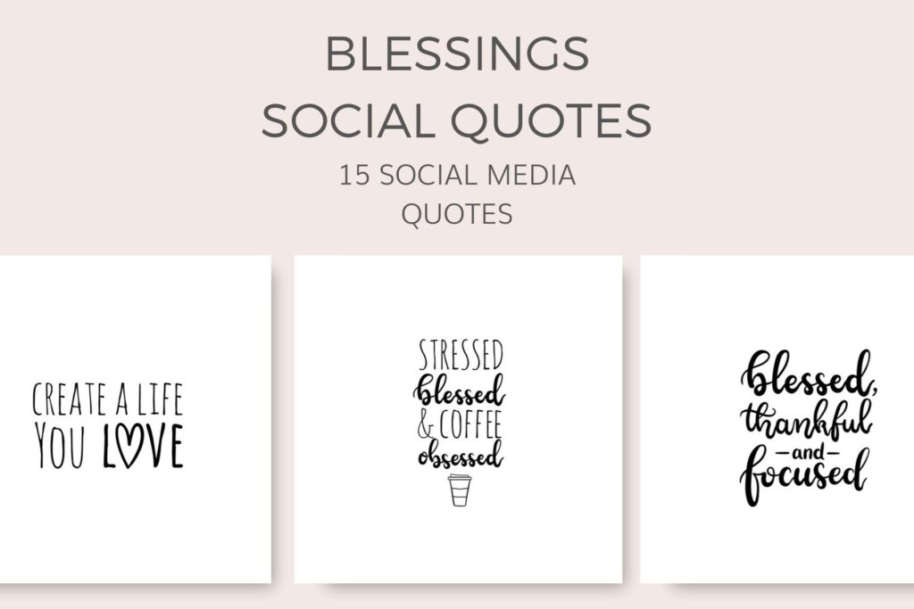 blessings social quote graphics samples