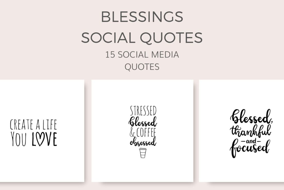 blessings social quote graphics samples
