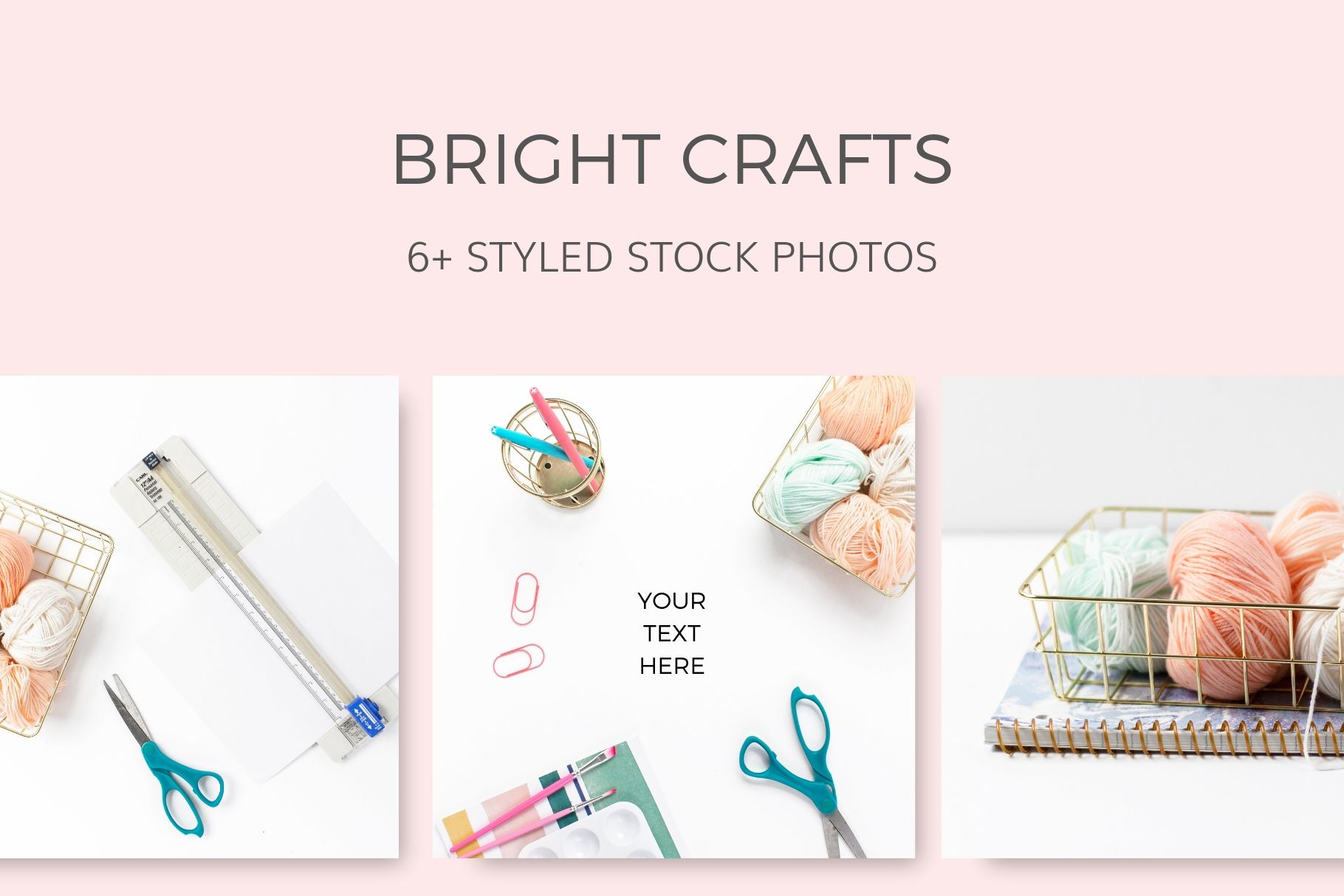 Craft Bright Vibrant Colors Styled Stock Photos