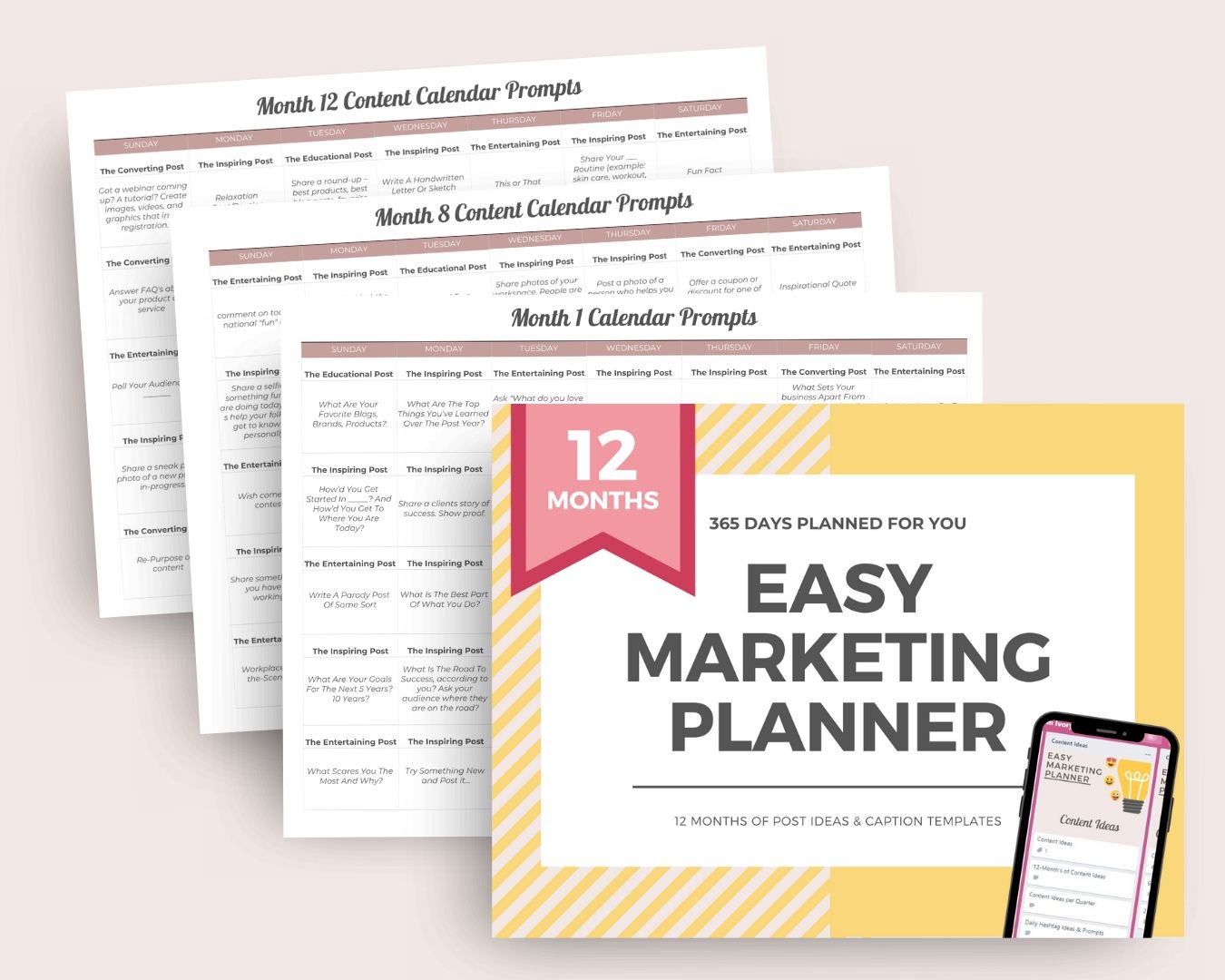 easy marketing planner mockup