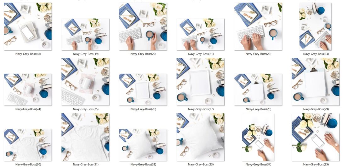 Navy White Gray Grey Business Styled Stock Photos Flat Lays