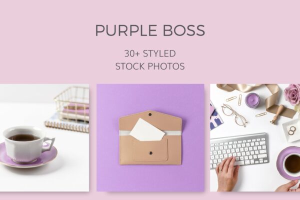 Styled stock photos purple business