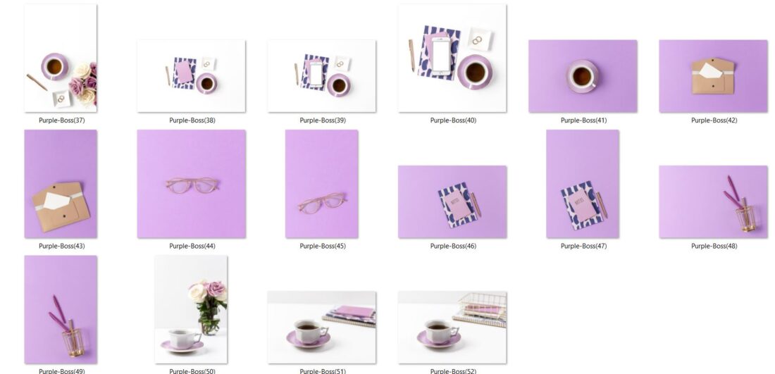 Styled stock photos purple business