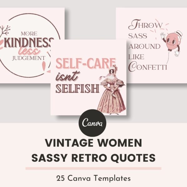 Retro Vintage Humor Canva Templates