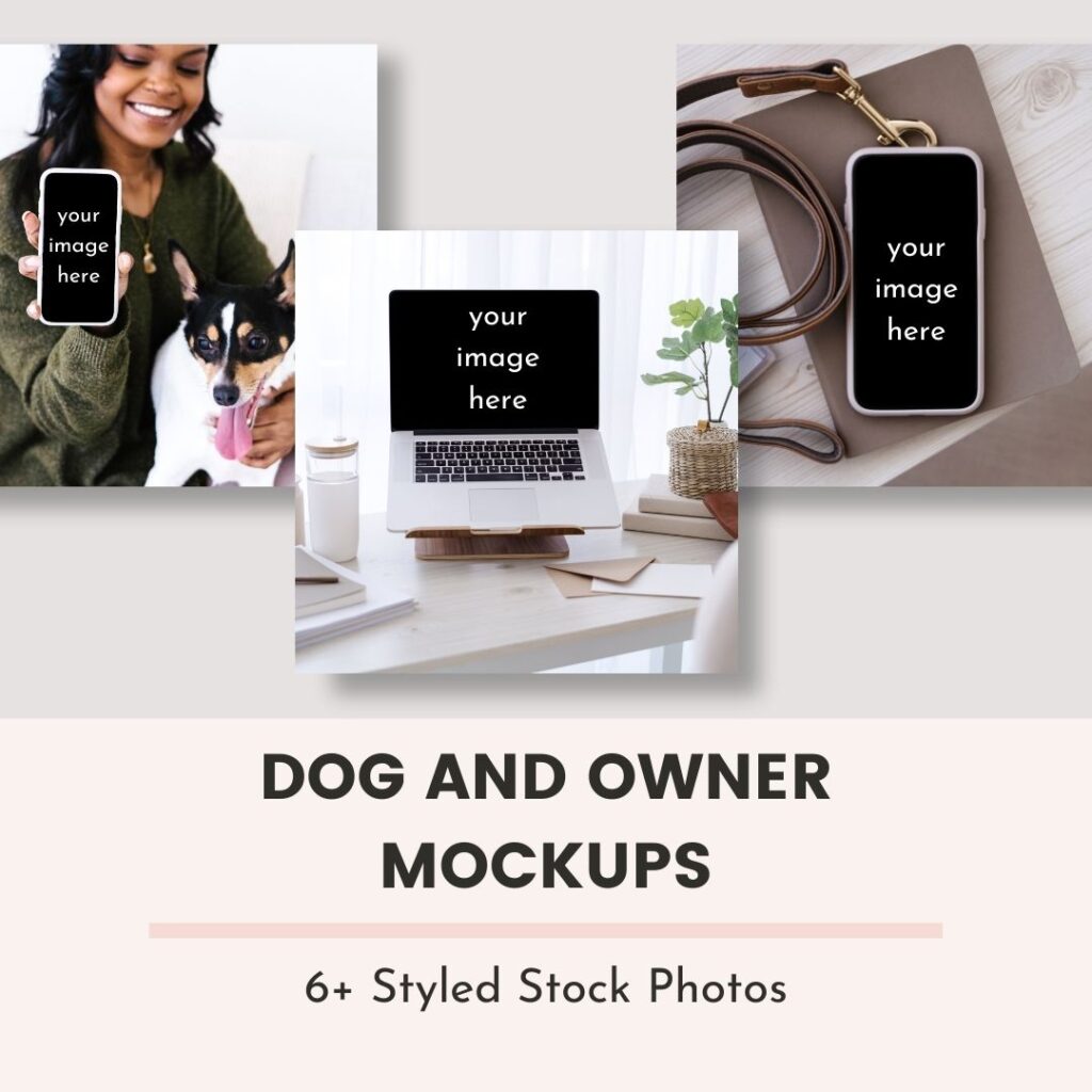 Dog and Owner Mockup Stock Photos