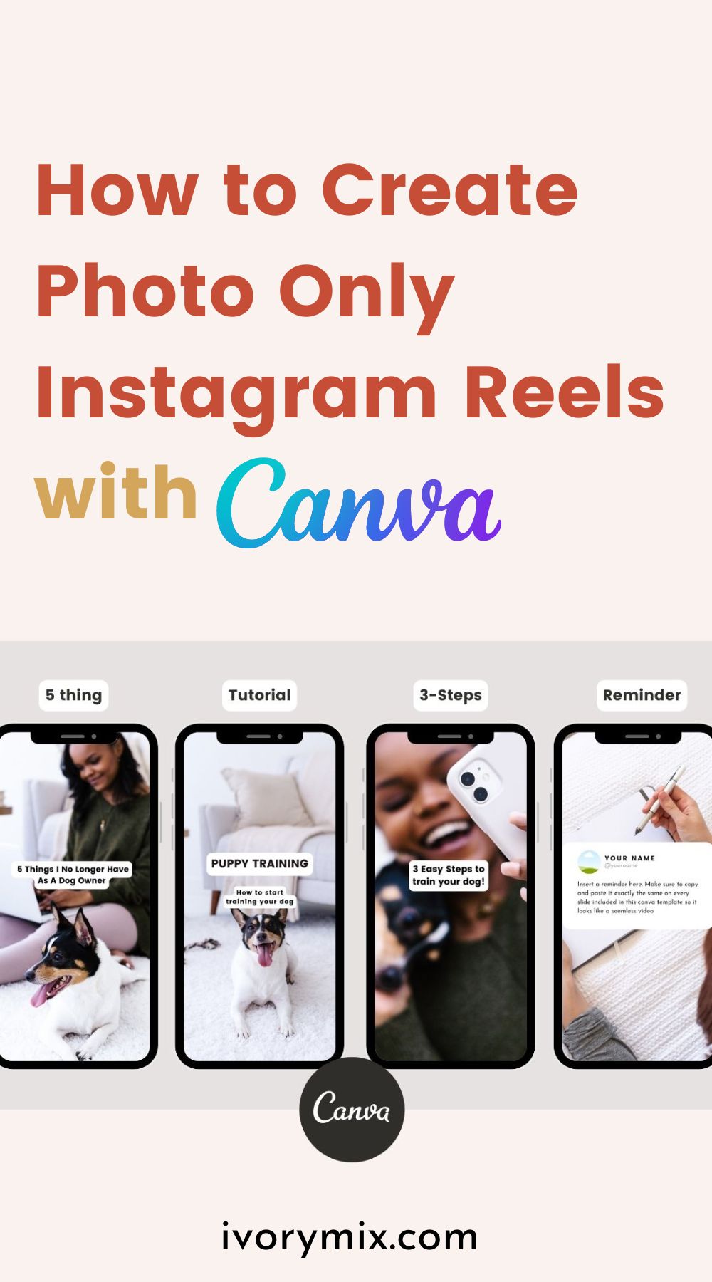 How to create a photo only Instagram Reel in Canva