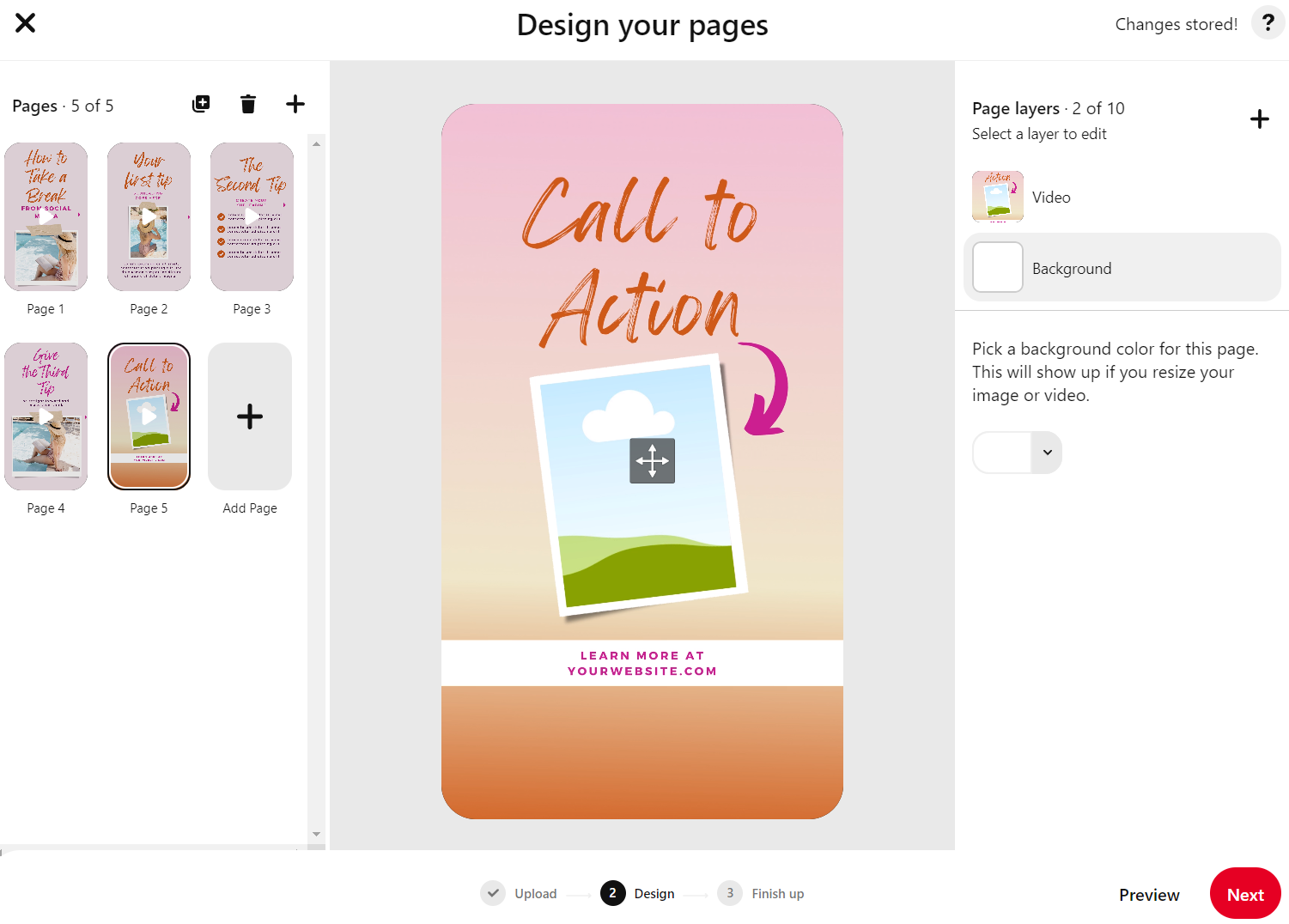 How to add MUSIC or VOICE OVER to Pinterest Idea Pins using CANVA - board