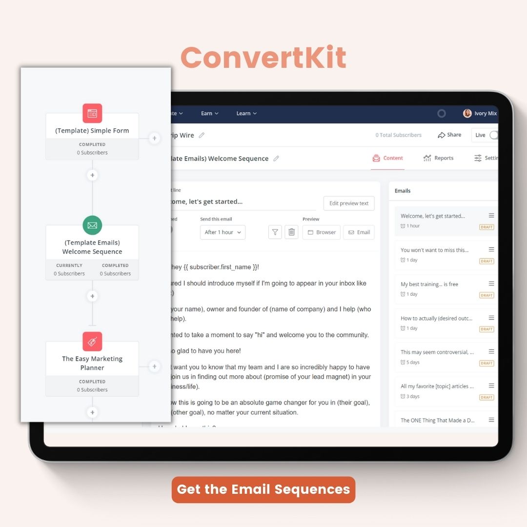 convertkit for email sequences automated and tripwires