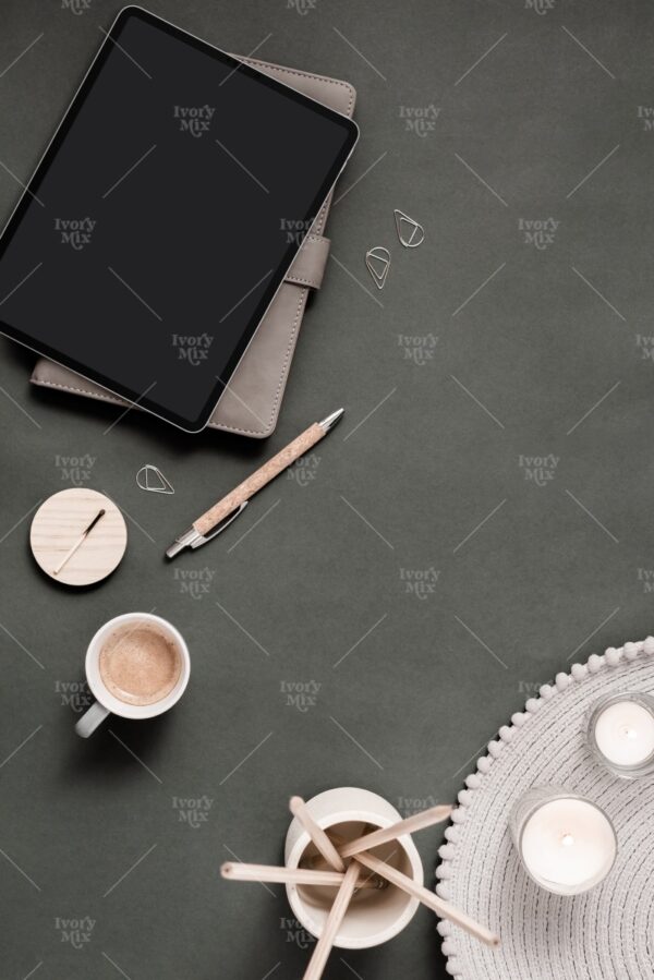 Muted Masculine Green Office Photo 19