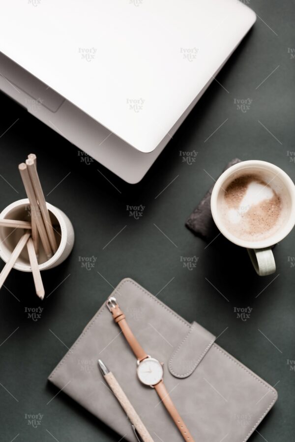 Muted Masculine Green Office Photo 24