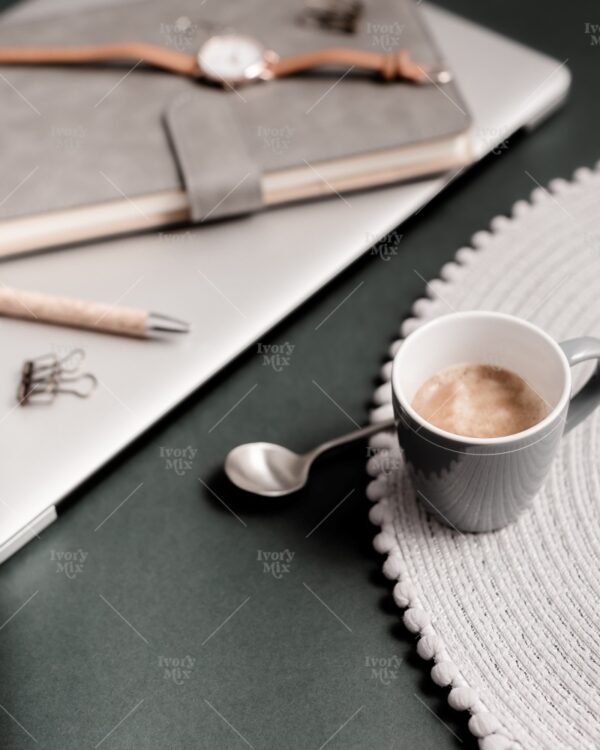 Muted Masculine Green Office Photo 25