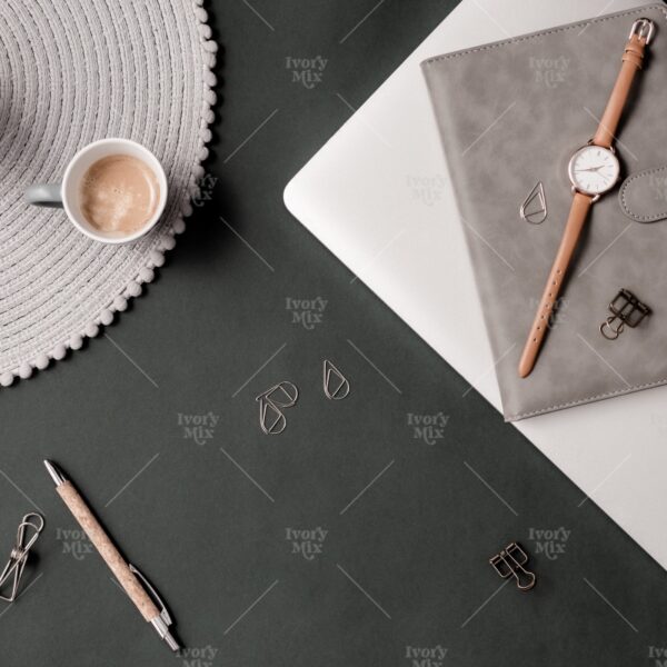 Muted Masculine Green Office Photo 43