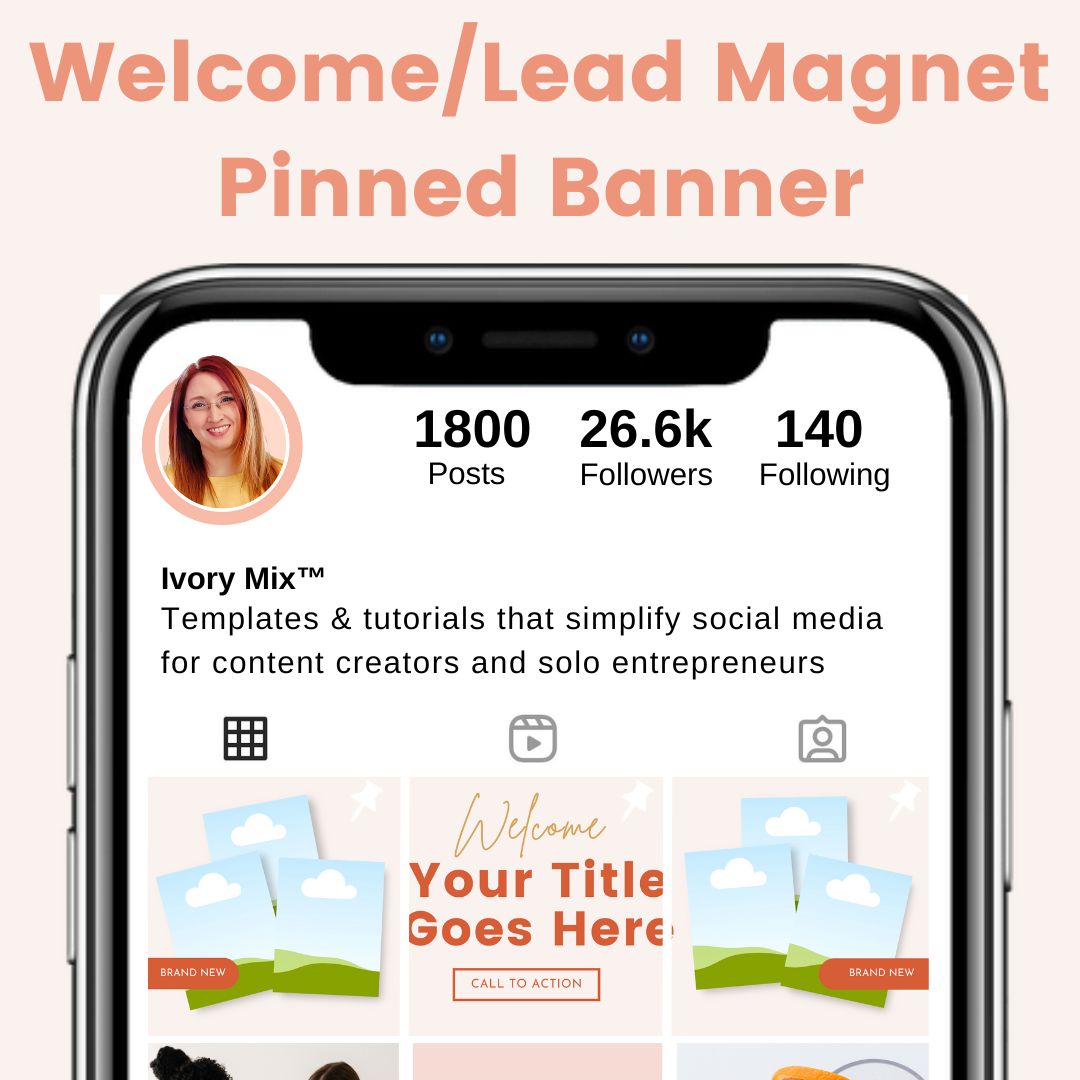 lead magnet seamless pinned instagram banner