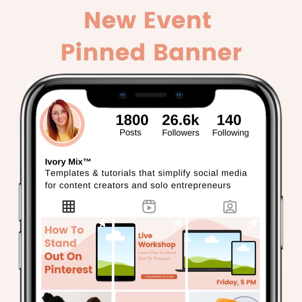 Event seamless pinned instagram banner