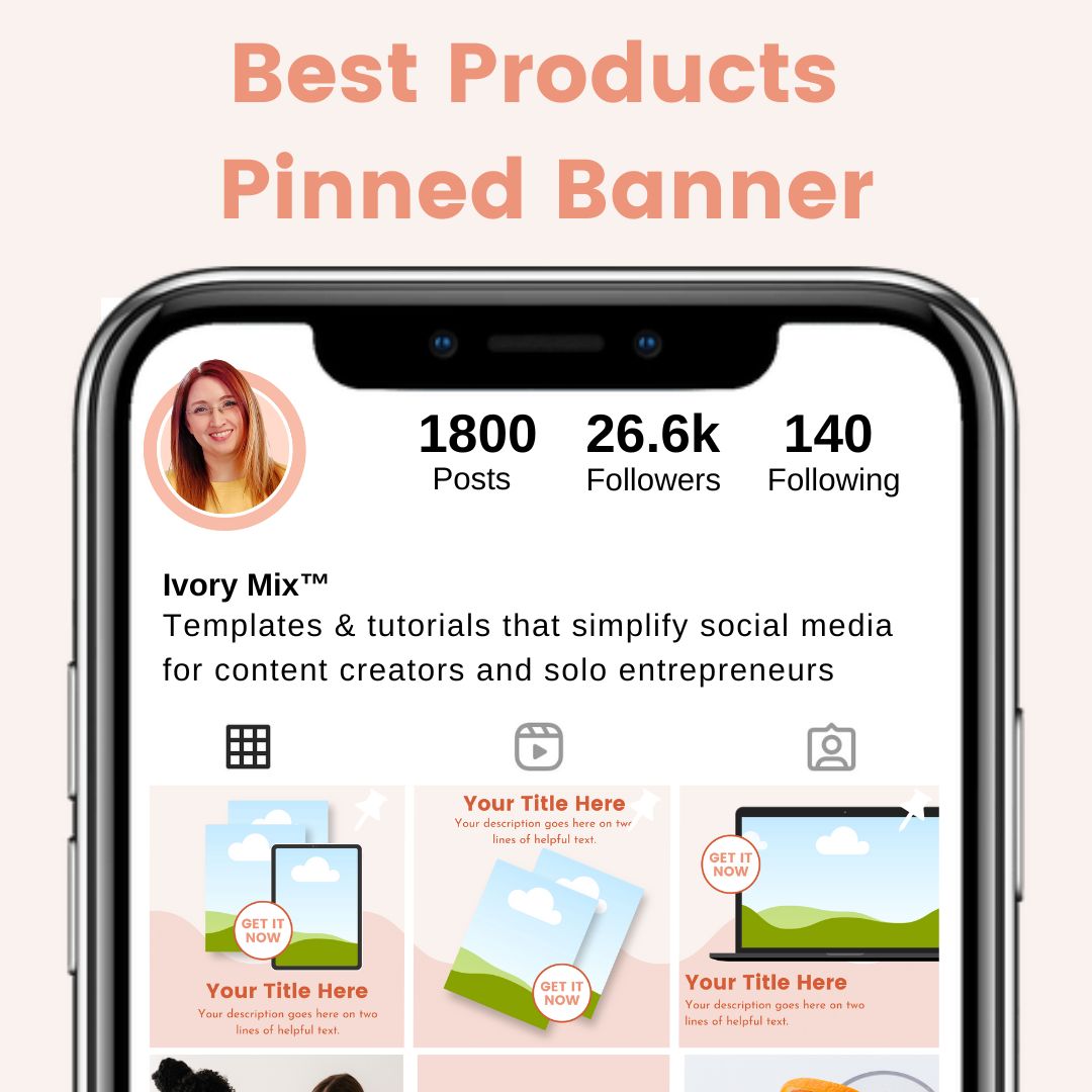 Products seamless pinned instagram banner